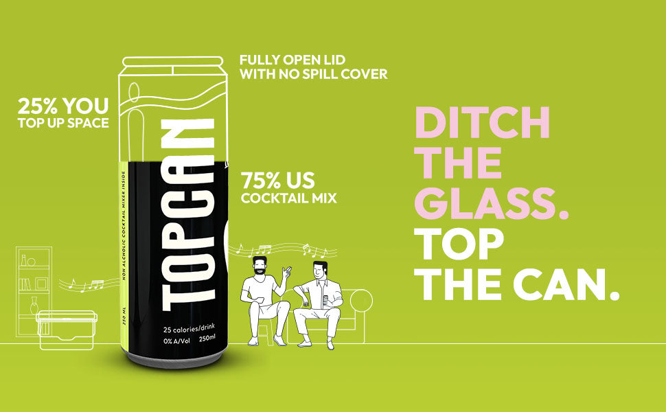 TopCan Green Mango Lichi Mixer - Turn your can into a glass.