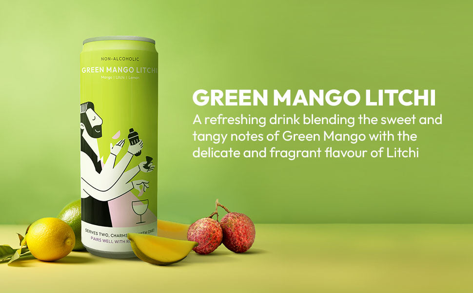 TopCan Green Mango Lichi Mixer - Turn your can into a glass.