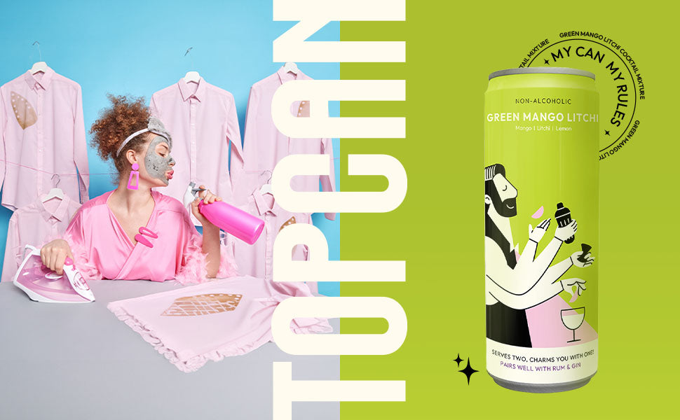 TopCan Green Mango Lichi Mixer - Turn your can into a glass.
