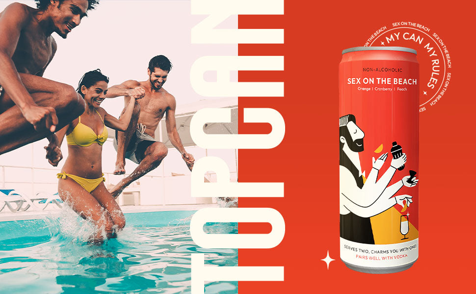 TopCan Sex On the Beach Mixer - YOUR CAN IS YOUR GLASS - 4 CAN PACK