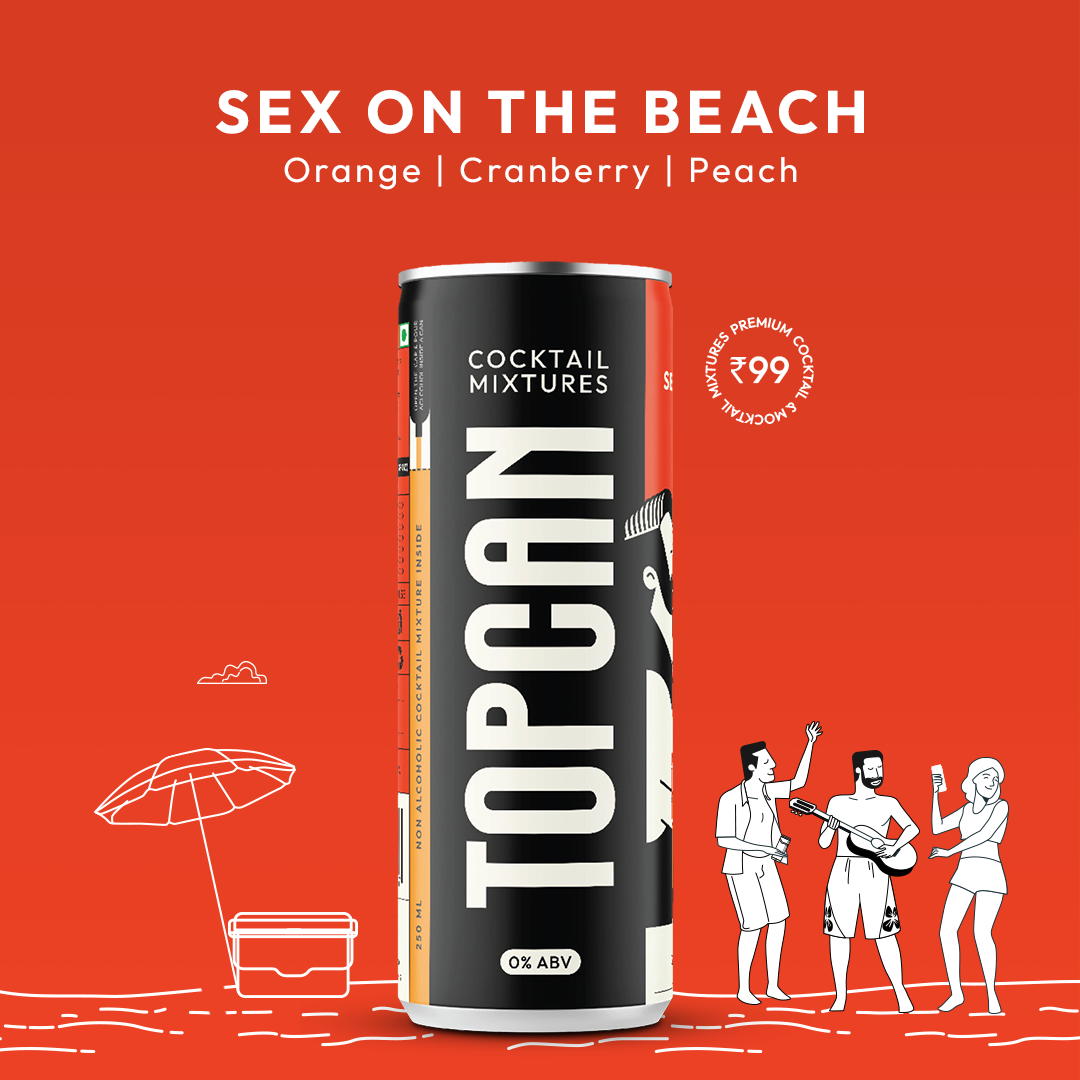 TopCan Sex On the Beach Mixer - YOUR CAN IS YOUR GLASS - 4 CAN PACK