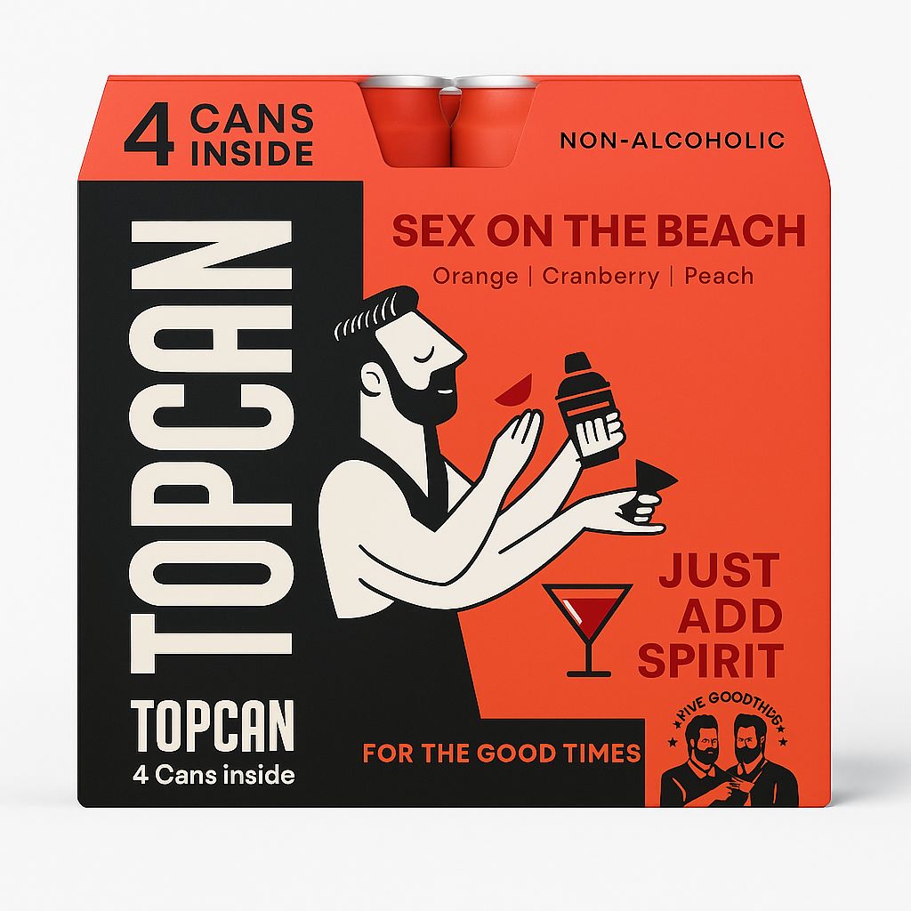 TopCan Sex On the Beach Mixer - YOUR CAN IS YOUR GLASS - 4 CAN PACK